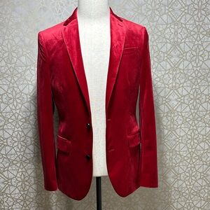 jf j.ferrar Vibrant Red Men's Sport Coat